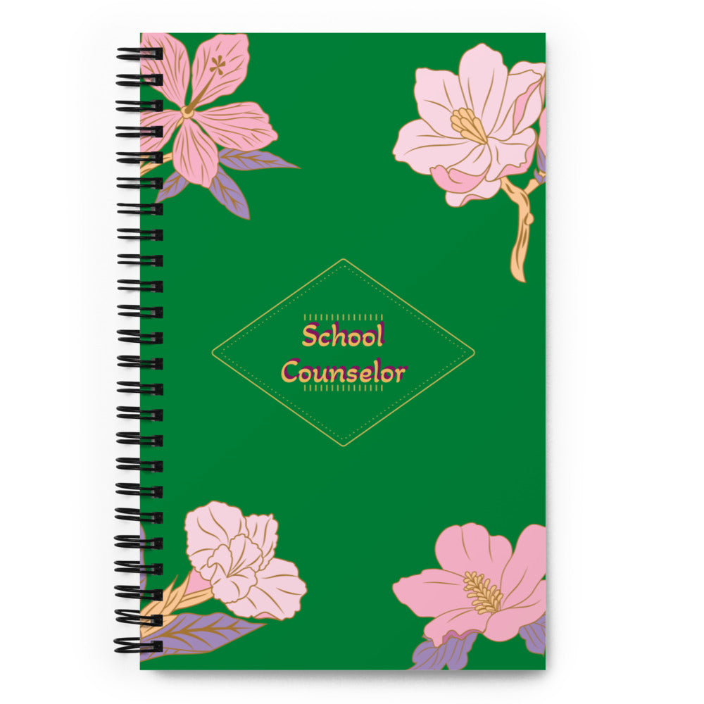 Counselor Flower Spiral notebook