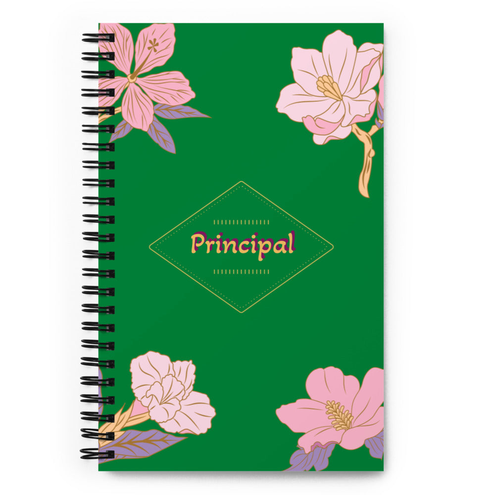 Admin Flower Spiral notebook