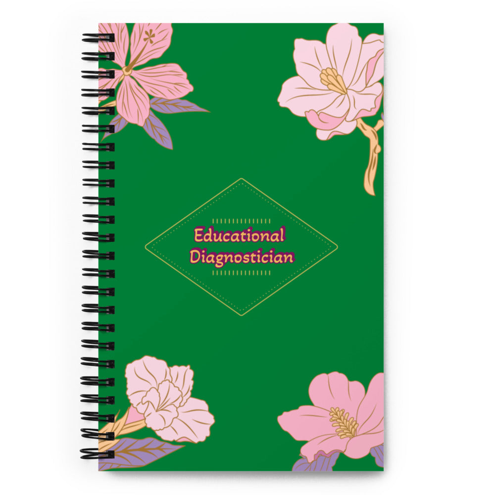 Diag Flower Spiral notebook